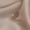 Alloy Leafshaped Antiexposure Brooch For Women Electroplated Minimalist Style With Flower Pattern