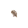 Alloy Leafshaped Antiexposure Brooch For Women Electroplated Minimalist Style With Flower Pattern