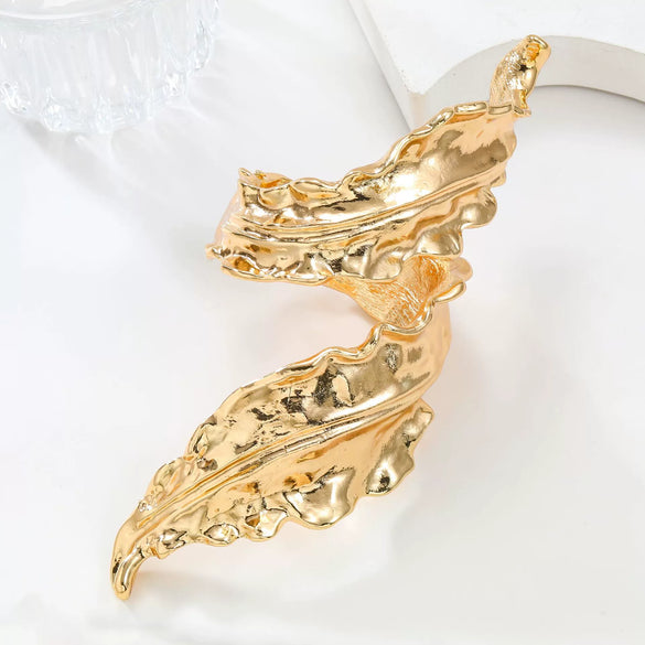 Alloy Leafshaped Electroplated Hip Hop Women's Bracelet With Plant Flowers Style