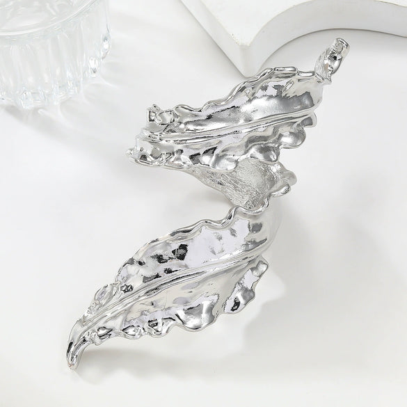 Alloy Leafshaped Electroplated Hip Hop Women's Bracelet With Plant Flowers Style