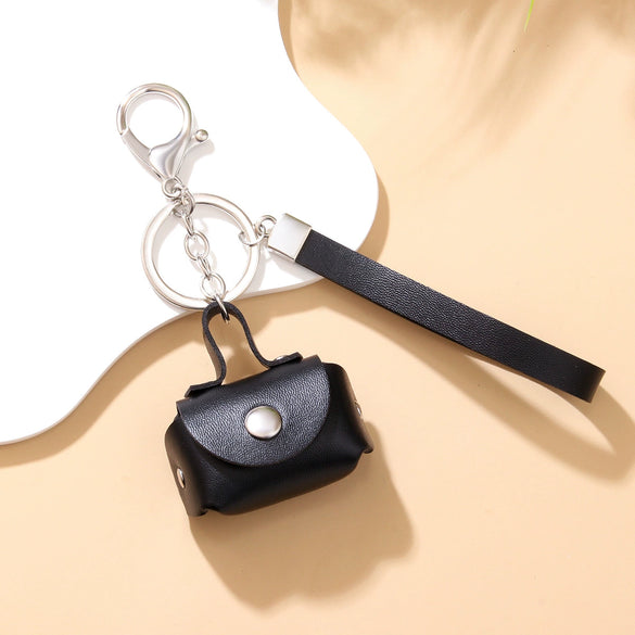 Alloy Leather Coin Purse Dopaminecolored Necklace Sweater Chain Key Chain Accessory