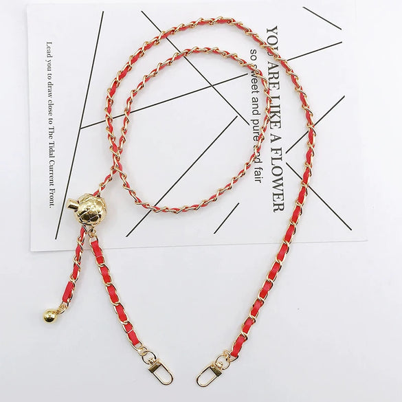 Alloy Leather Crossbody Phone Case Accessories Handmade Handwoven Chain