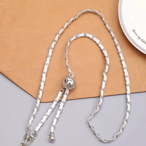Alloy Leather Crossbody Phone Case Accessories Handmade Handwoven Chain
