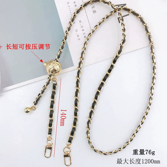 Alloy Leather Crossbody Phone Case Accessories Handmade Handwoven Chain