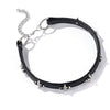 Alloy Leather Fashion Collar Necklace Choker With Geometric Design For Women