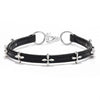 Alloy Leather Fashion Collar Necklace Choker With Geometric Design For Women