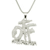 Alloy Letter Pendant Necklace With Diamond Mosaic Three Dimensional Creative Design