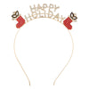Alloy Letter Style Electroplated Hair Accessories Hairband For Girl Party Christmas Headdress