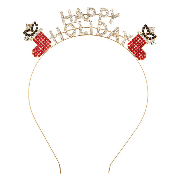 Alloy Letter Style Electroplated Hair Accessories Hairband For Girl Party Christmas Headdress