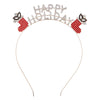 Alloy Letter Style Electroplated Hair Accessories Hairband For Girl Party Christmas Headdress