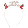 Alloy Letter Style Electroplated Hair Accessories Hairband For Girl Party Christmas Headdress