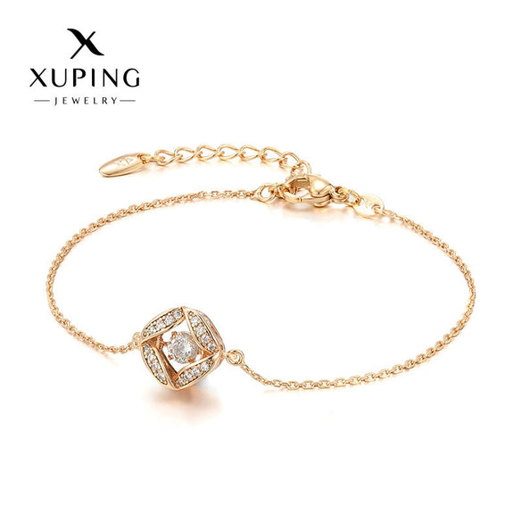 Alloy Light Luxury Geometric Microinlaid Zircon Electroplated Bracelet For Women