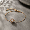 Alloy Light Luxury Geometric Microinlaid Zircon Electroplated Bracelet For Women