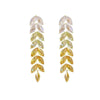 Alloy Light Luxury Leaf Tassel Earrings With Electroplating Process