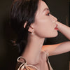 Alloy Light Luxury Star And Moon Asymmetrical Electroplated Women's Earrings