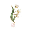 Alloy Lily Of The Valley Brooch For Women With Electroplating Treatment And Natural Style
