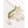 Alloy Lily Of The Valley Brooch For Women With Electroplating Treatment And Natural Style