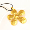 Alloy Liquid Flower Necklace Electroplated Simple Metal Style