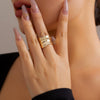 Alloy Liquid Irregular Lava Geometry Open Bracelet For Women With Electroplating