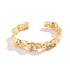Alloy Liquid Irregular Lava Geometry Open Bracelet For Women With Electroplating