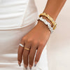 Alloy Liquid Irregular Lava Geometry Open Bracelet For Women With Electroplating