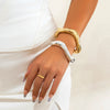 Alloy Liquid Irregular Lava Geometry Open Bracelet For Women With Electroplating