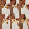 Alloy Liquid Metal Pleated Geometric Electroplating Animal Zodiac Women's Earrings