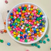 Alloy Loose Beads For Diy Jewelry Accessories Round Solid Color Baked Varnish Treated