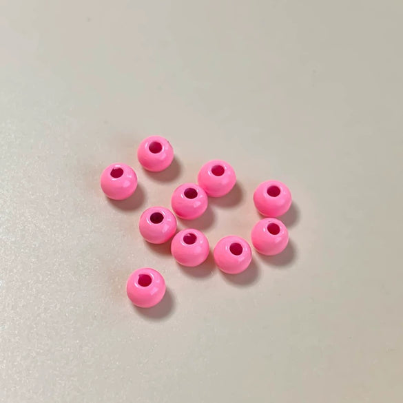 Alloy Loose Beads For Diy Jewelry Accessories Round Solid Color Baked Varnish Treated