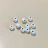 Alloy Loose Beads For Diy Jewelry Accessories Round Solid Color Baked Varnish Treated