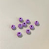 Alloy Loose Beads For Diy Jewelry Accessories Round Solid Color Baked Varnish Treated
