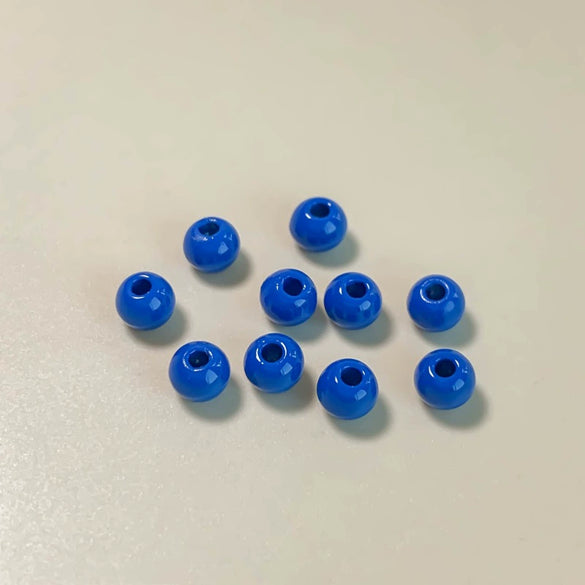 Alloy Loose Beads For Diy Jewelry Accessories Round Solid Color Baked Varnish Treated