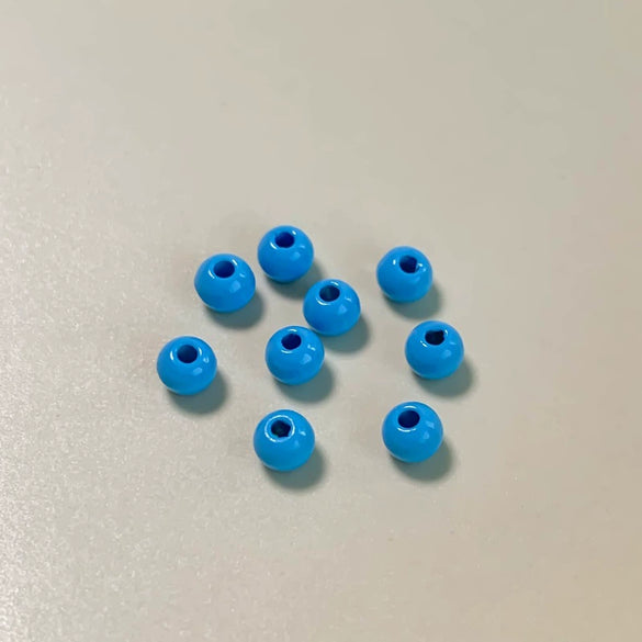 Alloy Loose Beads For Diy Jewelry Accessories Round Solid Color Baked Varnish Treated