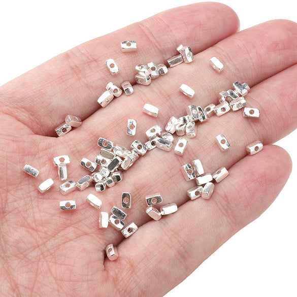 Alloy Loose Beads Spacer Beads Wheel Beads Square Beads Handmade Diy Bracelet Necklace Semifinished Electroplated Accessories
