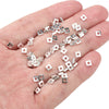 Alloy Loose Beads Spacer Beads Wheel Beads Square Beads Handmade Diy Bracelet Necklace Semifinished Electroplated Accessories