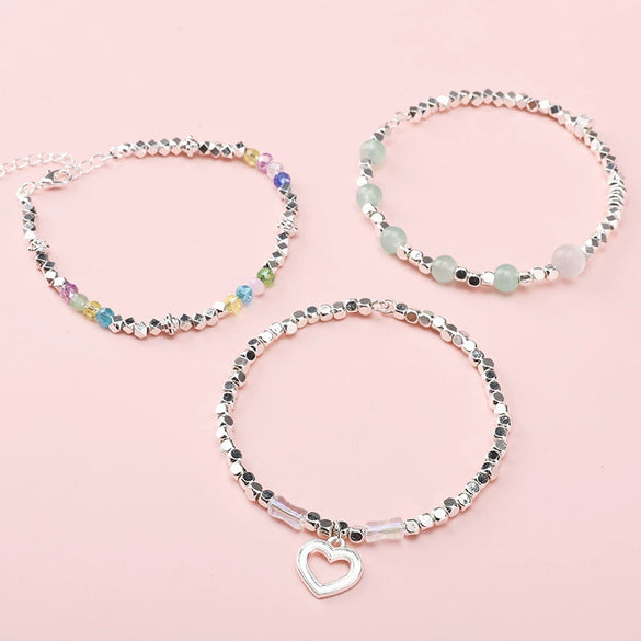 Alloy Loose Beads Spacer Beads Wheel Beads Square Beads Handmade Diy Bracelet Necklace Semifinished Electroplated Accessories