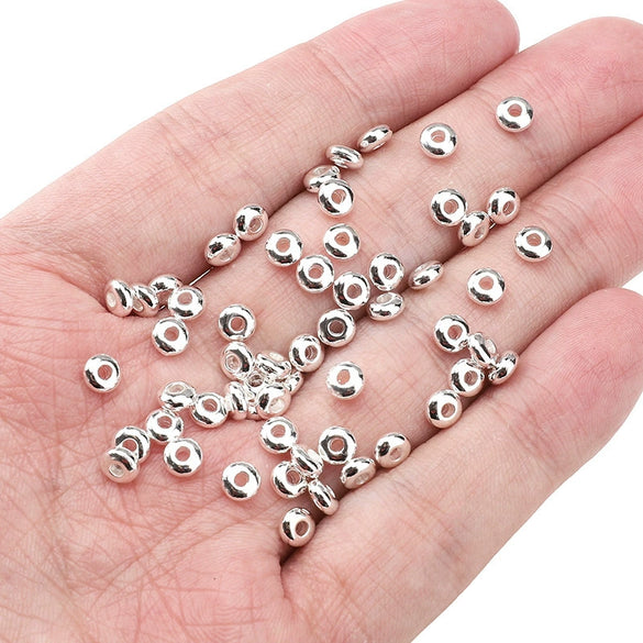 Alloy Loose Beads Spacer Beads Wheel Beads Square Beads Handmade Diy Bracelet Necklace Semifinished Electroplated Accessories