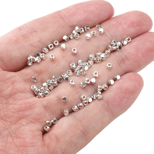 Alloy Loose Beads Spacer Beads Wheel Beads Square Beads Handmade Diy Bracelet Necklace Semifinished Electroplated Accessories