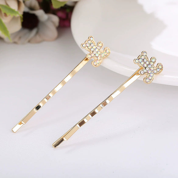 Alloy Love Bow Tie Onepiece Clip Hairpin Cute Hair Accessories Electroplated