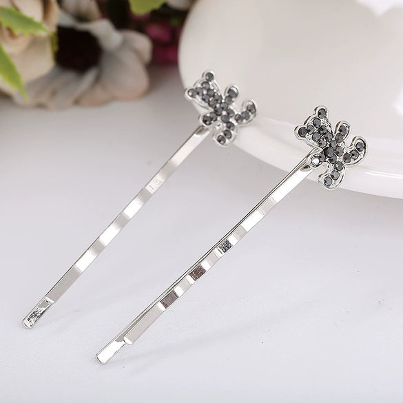 Alloy Love Bow Tie Onepiece Clip Hairpin Cute Hair Accessories Electroplated
