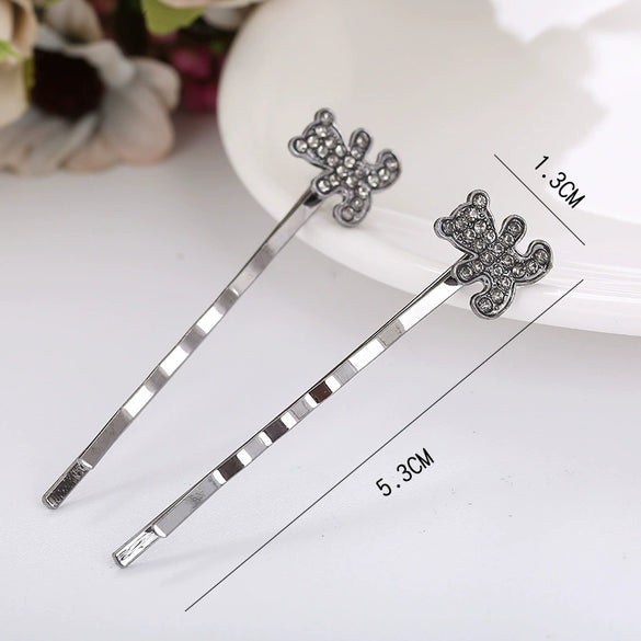 Alloy Love Bow Tie Onepiece Clip Hairpin Cute Hair Accessories Electroplated
