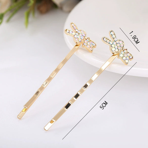 Alloy Love Bow Tie Onepiece Clip Hairpin Cute Hair Accessories Electroplated