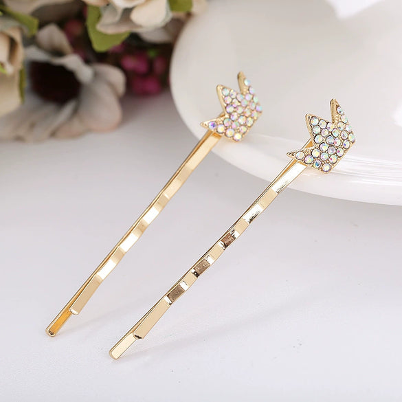 Alloy Love Bow Tie Onepiece Clip Hairpin Cute Hair Accessories Electroplated