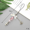 Alloy Love Bowknot And Pentagram Pattern Handmade Mobile Phone Case Keychain Hanging Chain And Ornaments