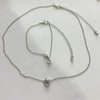 Alloy Love Drops Bells Letters Peach Heart Pendant Necklace Bracelet 2 Piece Set Electroplated Jewelry