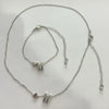 Alloy Love Drops Bells Letters Peach Heart Pendant Necklace Bracelet 2 Piece Set Electroplated Jewelry