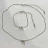 Alloy Love Drops Bells Letters Peach Heart Pendant Necklace Bracelet 2 Piece Set Electroplated Jewelry