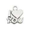 Alloy Love Heart And Love Letter Pendant Necklace Bracelet Keychain Vintage Style Electroplated