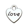 Alloy Love Heart And Love Letter Pendant Necklace Bracelet Keychain Vintage Style Electroplated