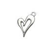 Alloy Love Heart And Love Letter Pendant Necklace Bracelet Keychain Vintage Style Electroplated